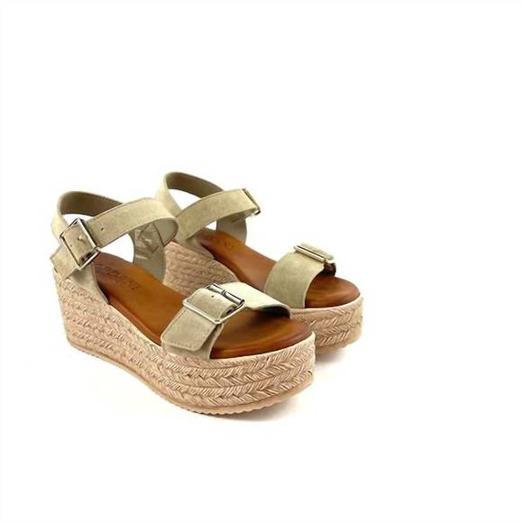 Betsy Sandal in Sand Suede by Cordani